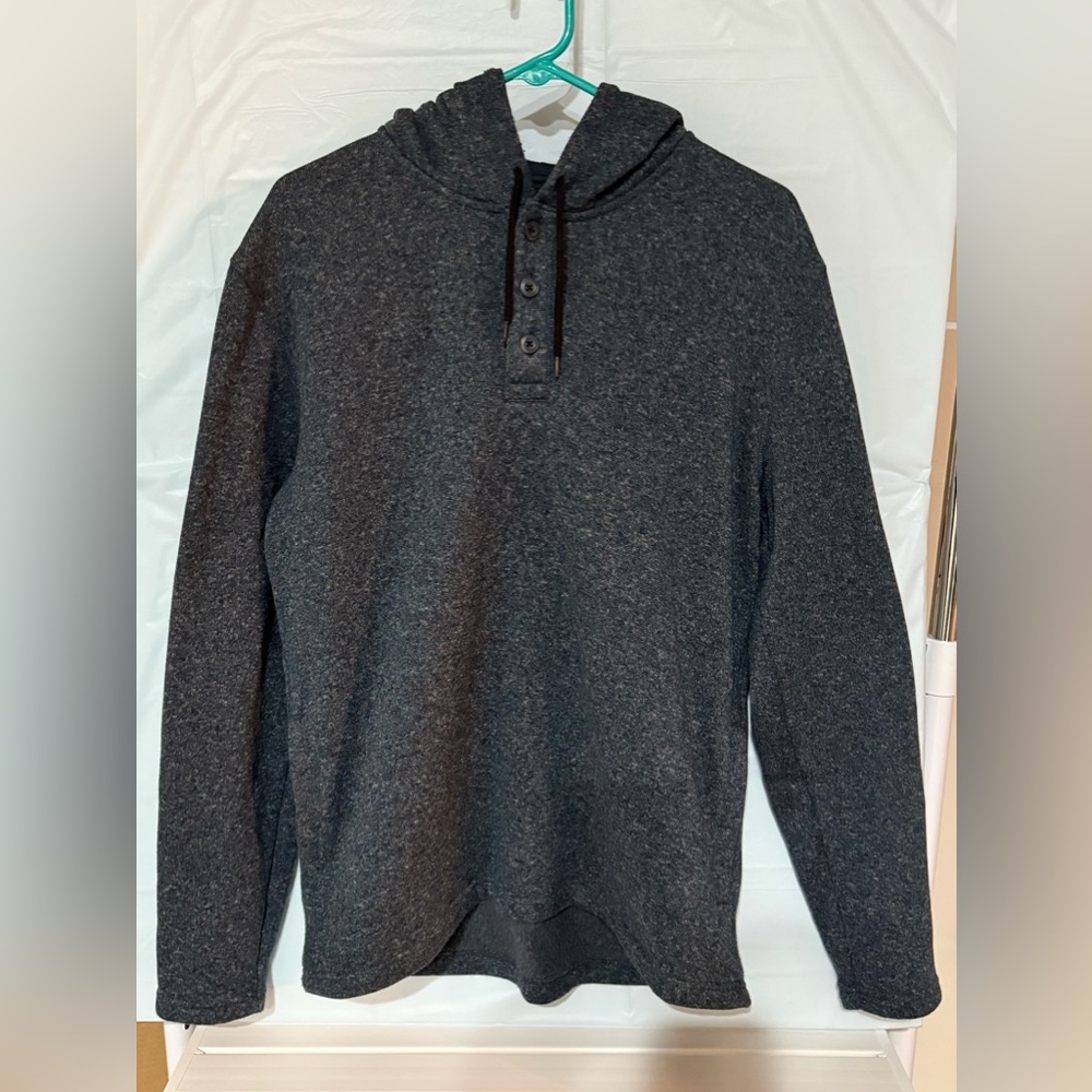 Sonoma Dark Blue/Gray Button-Up Hood With Side Pockets  like New Condition